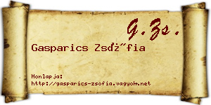 Gasparics Zsófia névjegykártya